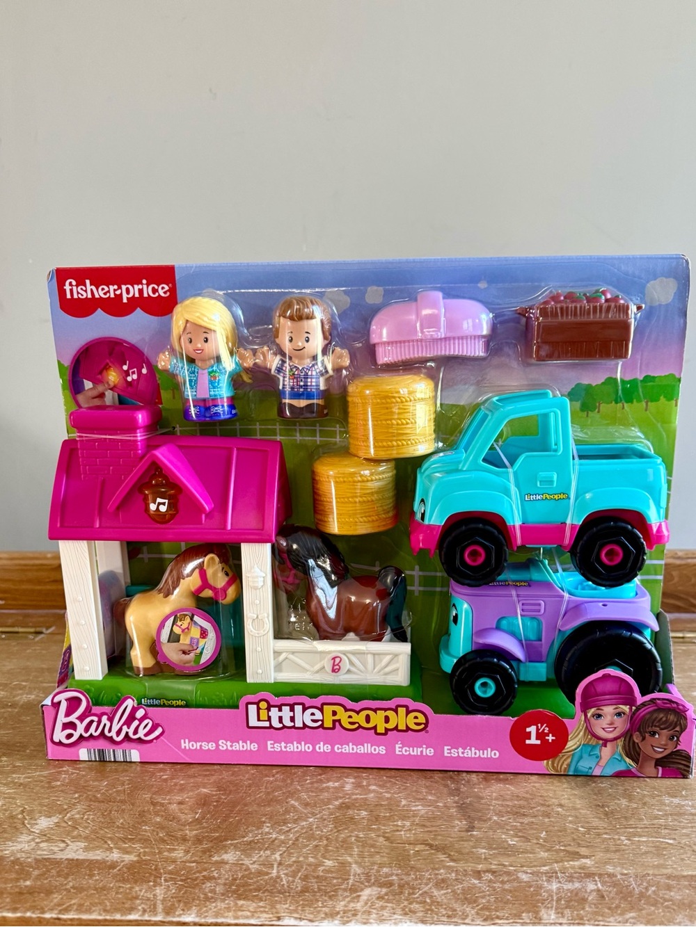 Fisher-Price Little People Barbie Horse Stable Playset - Pink, Teal, Purple